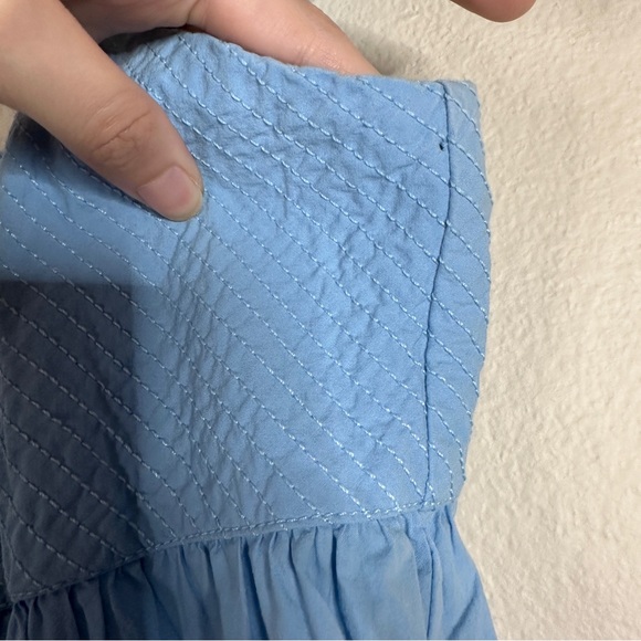 MADEWELL light blue cutout back empire midi dress 2 - Picture 6 of 13